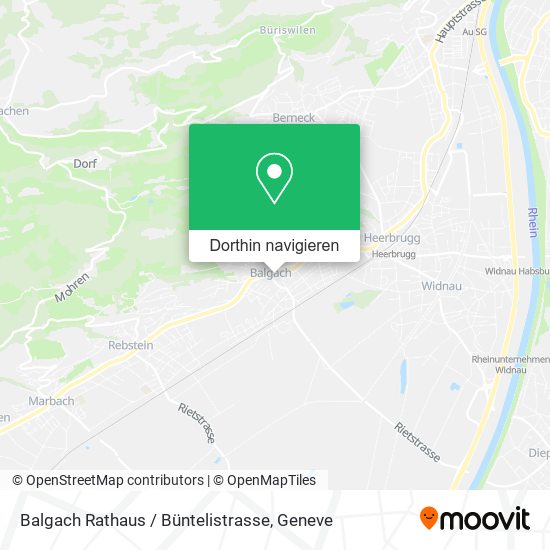 Balgach Rathaus / Büntelistrasse Karte