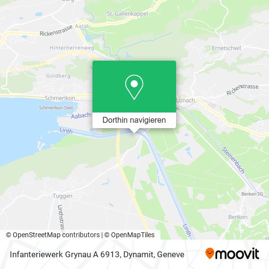 Infanteriewerk Grynau A 6913, Dynamit Karte