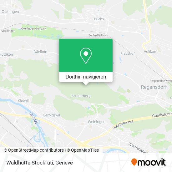 Waldhütte Stockrüti Karte