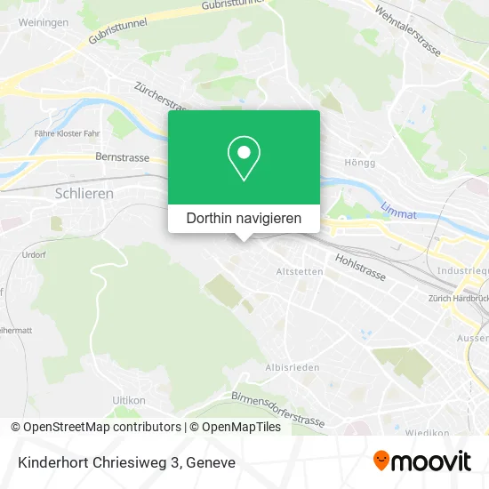 Kinderhort Chriesiweg 3 Karte