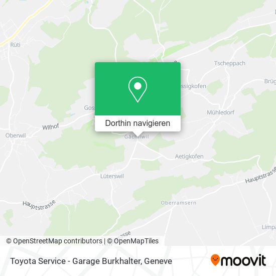 Toyota Service - Garage Burkhalter Karte