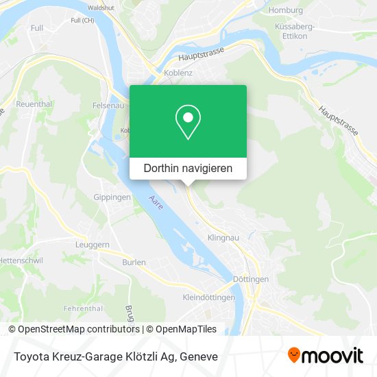 Toyota Kreuz-Garage Klötzli Ag Karte