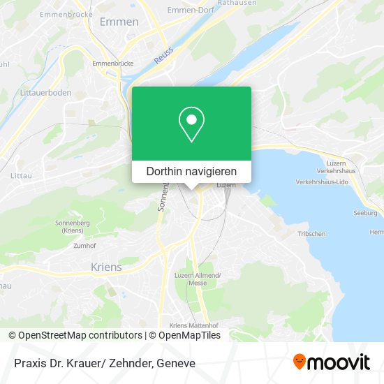 Praxis Dr. Krauer/ Zehnder Karte