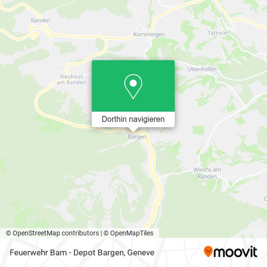 Feuerwehr Bam - Depot Bargen Karte