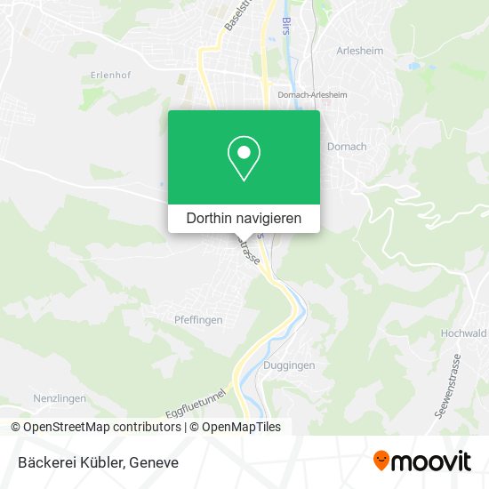 Bäckerei Kübler Karte