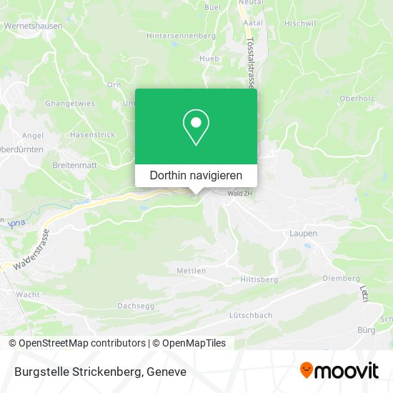 Burgstelle Strickenberg Karte