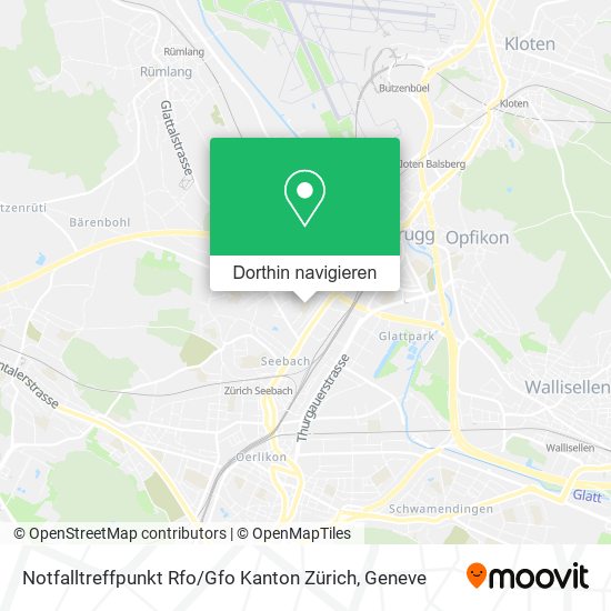 Notfalltreffpunkt Rfo / Gfo Kanton Zürich Karte