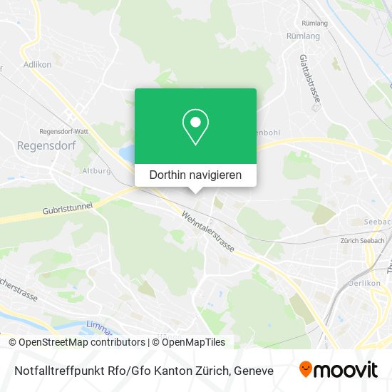 Notfalltreffpunkt Rfo / Gfo Kanton Zürich Karte