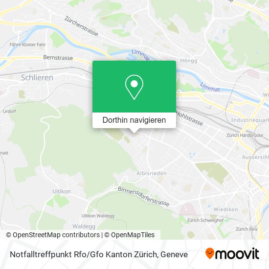 Notfalltreffpunkt Rfo / Gfo Kanton Zürich Karte