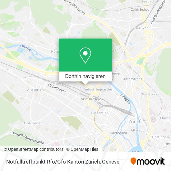 Notfalltreffpunkt Rfo / Gfo Kanton Zürich Karte
