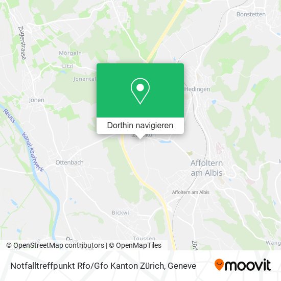 Notfalltreffpunkt Rfo / Gfo Kanton Zürich Karte