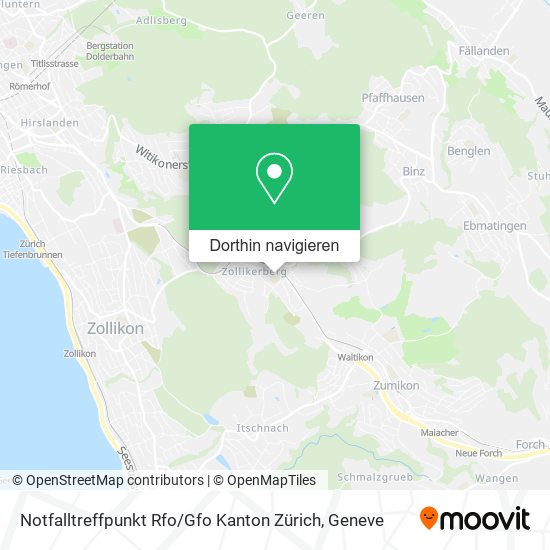 Notfalltreffpunkt Rfo / Gfo Kanton Zürich Karte