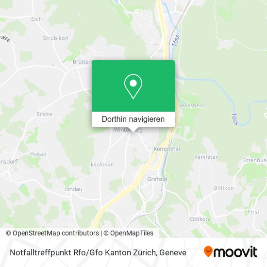 Notfalltreffpunkt Rfo / Gfo Kanton Zürich Karte