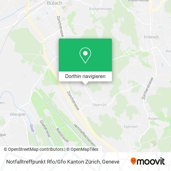 Notfalltreffpunkt Rfo / Gfo Kanton Zürich Karte