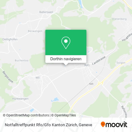 Notfalltreffpunkt Rfo / Gfo Kanton Zürich Karte