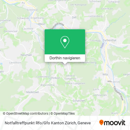 Notfalltreffpunkt Rfo / Gfo Kanton Zürich Karte