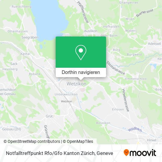 Notfalltreffpunkt Rfo / Gfo Kanton Zürich Karte