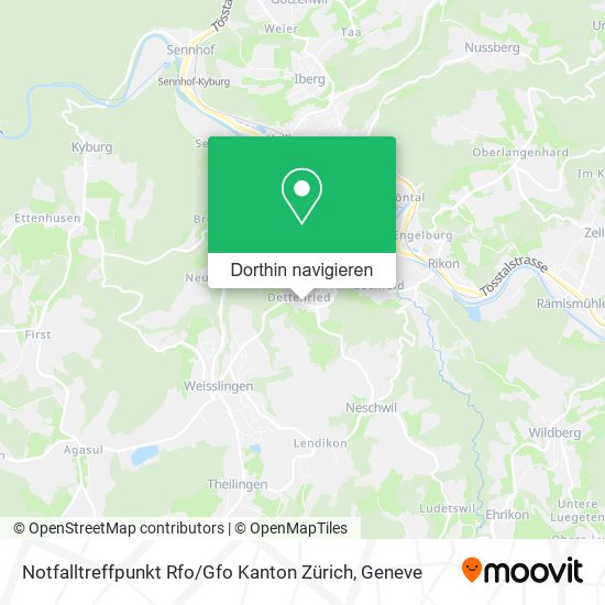 Notfalltreffpunkt Rfo / Gfo Kanton Zürich Karte