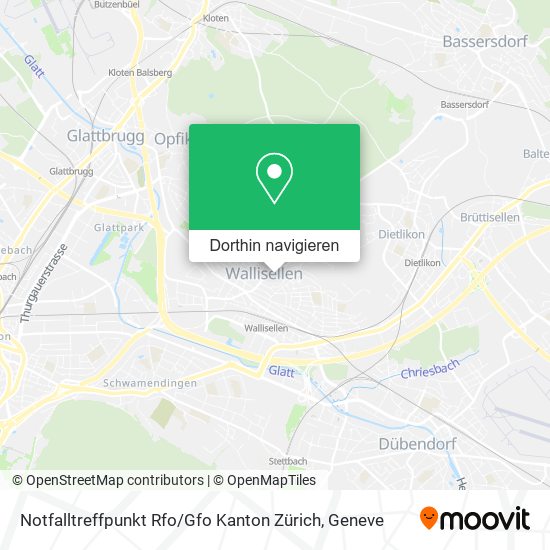 Notfalltreffpunkt Rfo / Gfo Kanton Zürich Karte