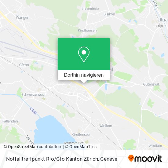 Notfalltreffpunkt Rfo / Gfo Kanton Zürich Karte