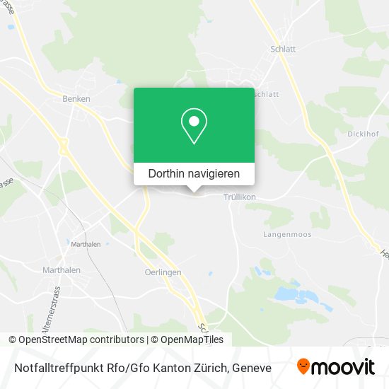 Notfalltreffpunkt Rfo / Gfo Kanton Zürich Karte