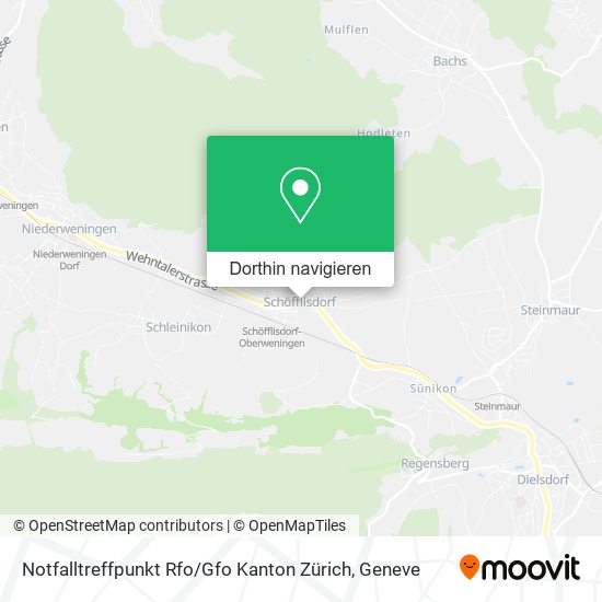 Notfalltreffpunkt Rfo / Gfo Kanton Zürich Karte