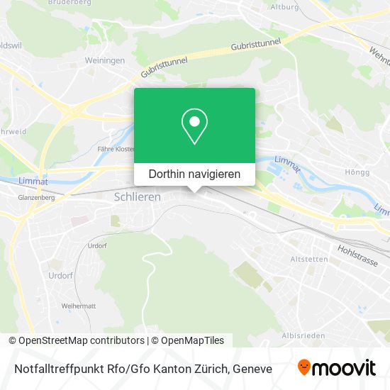 Notfalltreffpunkt Rfo / Gfo Kanton Zürich Karte