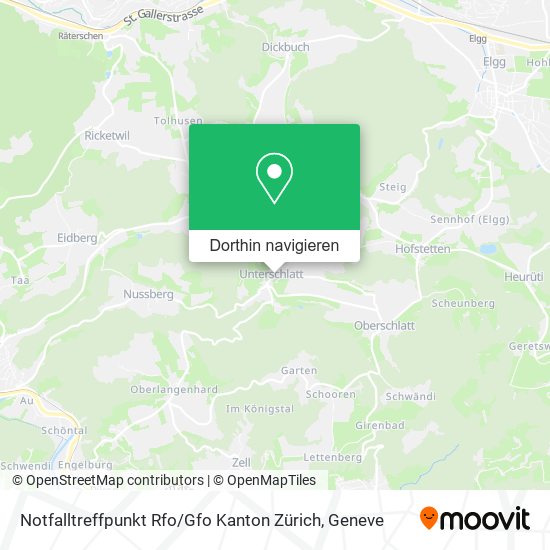 Notfalltreffpunkt Rfo / Gfo Kanton Zürich Karte