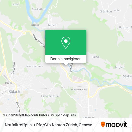 Notfalltreffpunkt Rfo / Gfo Kanton Zürich Karte