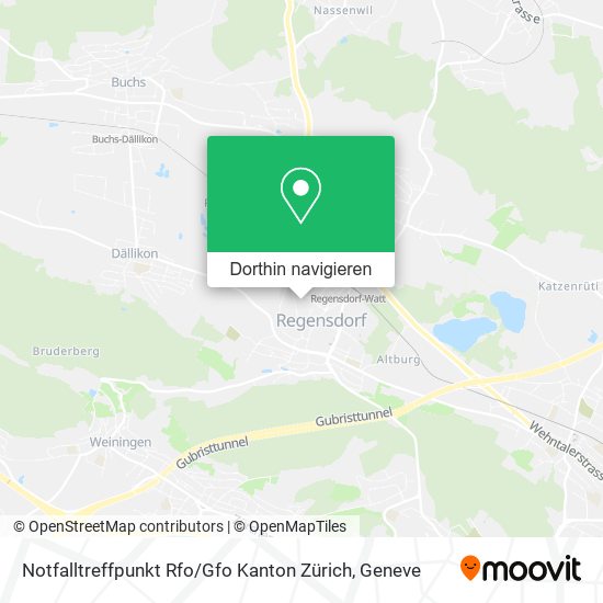 Notfalltreffpunkt Rfo / Gfo Kanton Zürich Karte