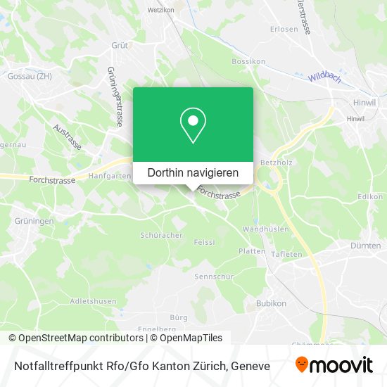 Notfalltreffpunkt Rfo / Gfo Kanton Zürich Karte