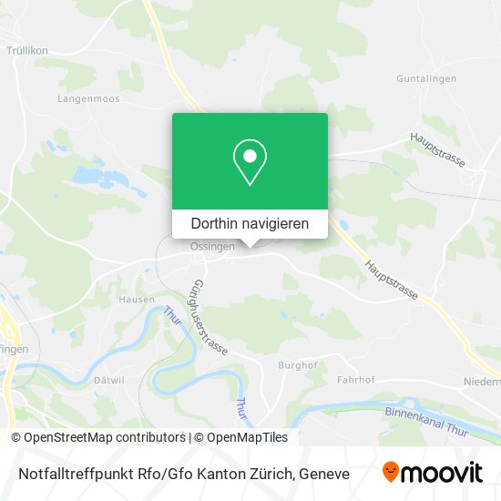 Notfalltreffpunkt Rfo / Gfo Kanton Zürich Karte