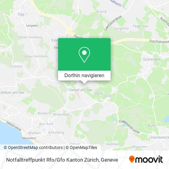 Notfalltreffpunkt Rfo / Gfo Kanton Zürich Karte