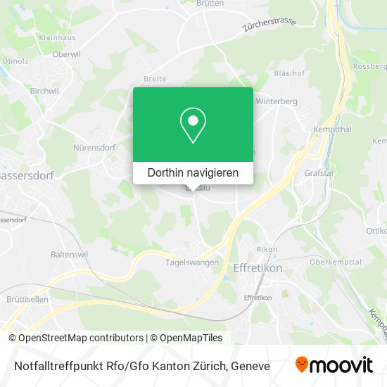 Notfalltreffpunkt Rfo / Gfo Kanton Zürich Karte