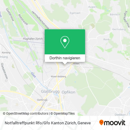 Notfalltreffpunkt Rfo / Gfo Kanton Zürich Karte