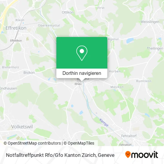 Notfalltreffpunkt Rfo / Gfo Kanton Zürich Karte