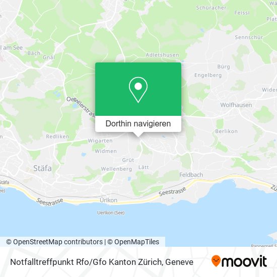 Notfalltreffpunkt Rfo / Gfo Kanton Zürich Karte
