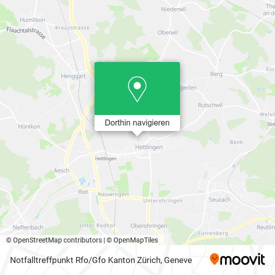 Notfalltreffpunkt Rfo / Gfo Kanton Zürich Karte