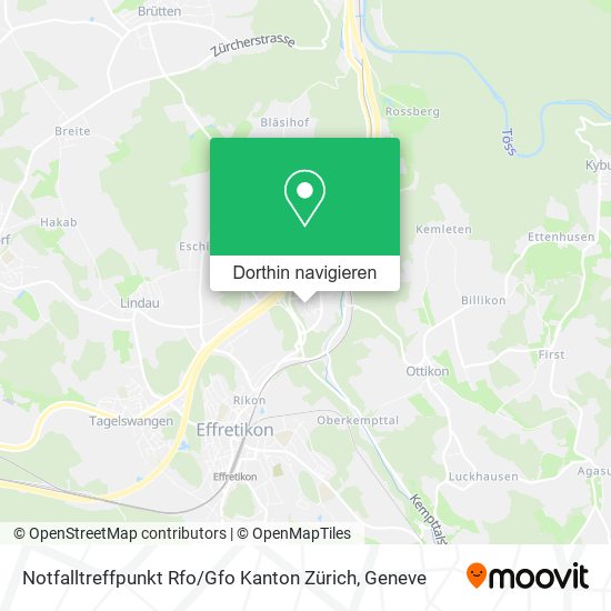 Notfalltreffpunkt Rfo / Gfo Kanton Zürich Karte