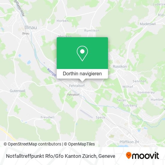 Notfalltreffpunkt Rfo / Gfo Kanton Zürich Karte