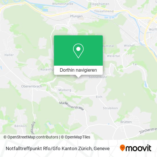 Notfalltreffpunkt Rfo / Gfo Kanton Zürich Karte