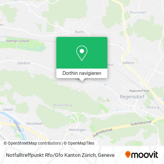 Notfalltreffpunkt Rfo / Gfo Kanton Zürich Karte
