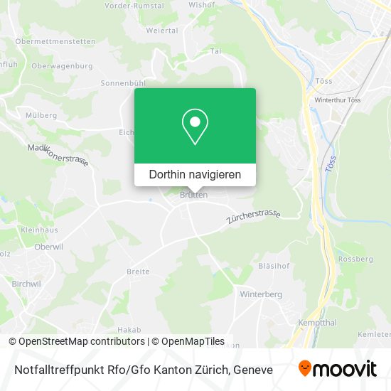 Notfalltreffpunkt Rfo / Gfo Kanton Zürich Karte