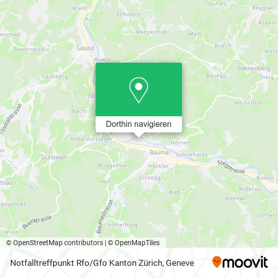 Notfalltreffpunkt Rfo / Gfo Kanton Zürich Karte