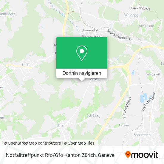 Notfalltreffpunkt Rfo / Gfo Kanton Zürich Karte
