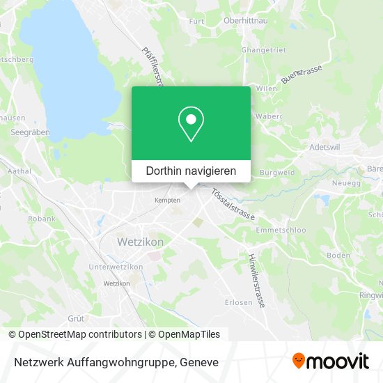 Netzwerk Auffangwohngruppe Karte