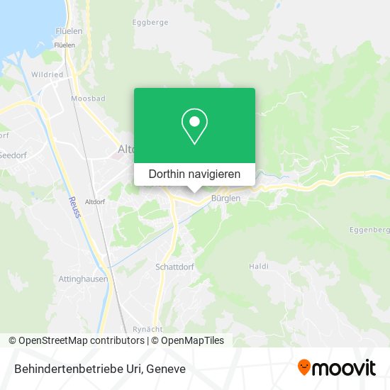 Behindertenbetriebe Uri Karte