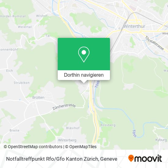 Notfalltreffpunkt Rfo / Gfo Kanton Zürich Karte