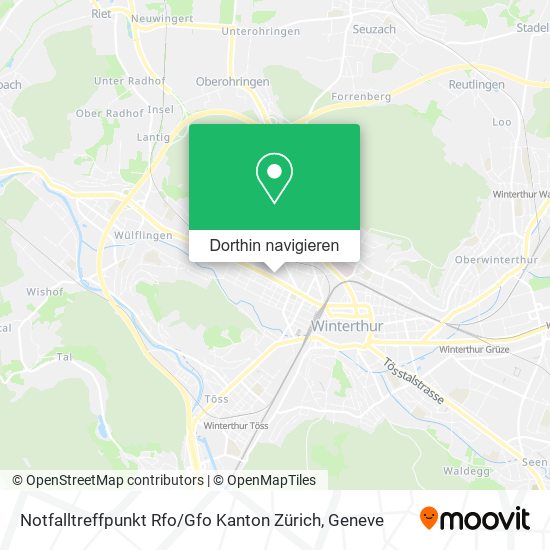 Notfalltreffpunkt Rfo / Gfo Kanton Zürich Karte