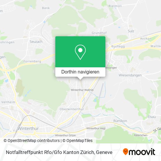 Notfalltreffpunkt Rfo / Gfo Kanton Zürich Karte
